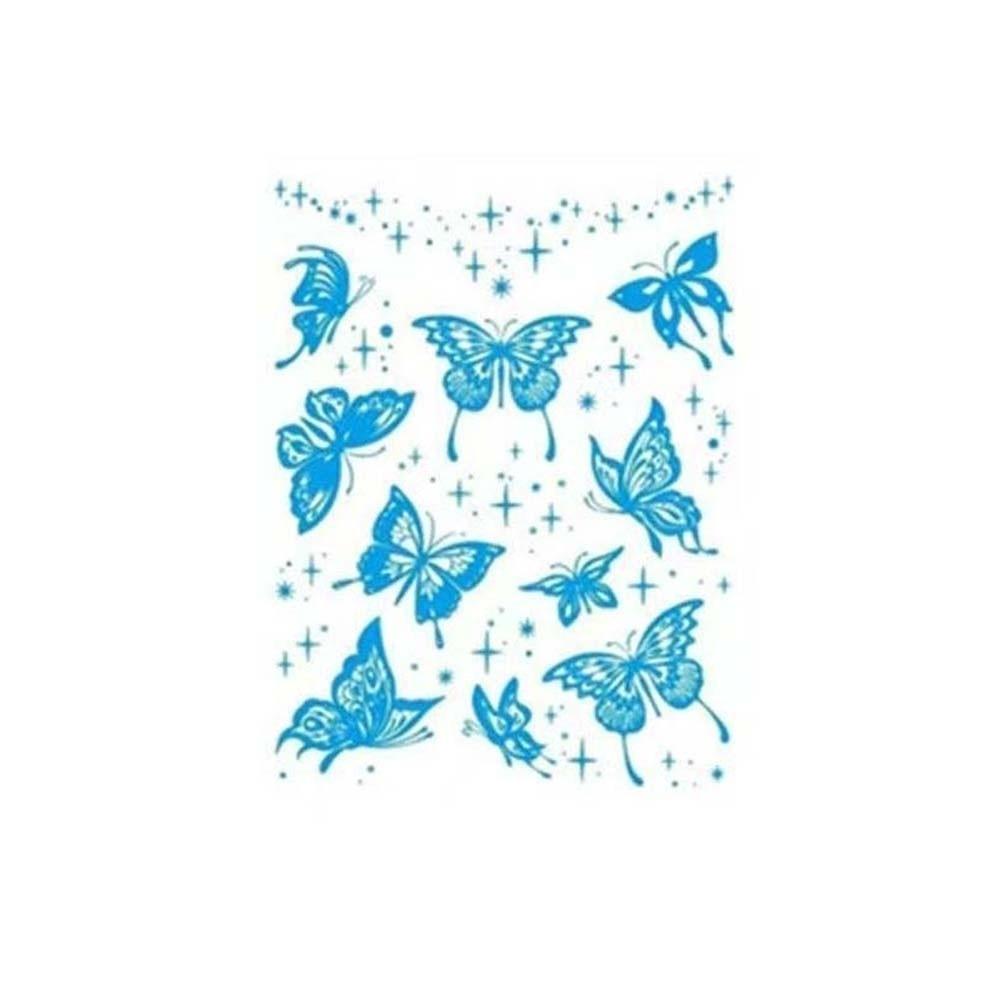 Temporary Luminous Flower Tattoo Sticker Rose Butterfly Floral Fake Tattoos  Beauty Tools