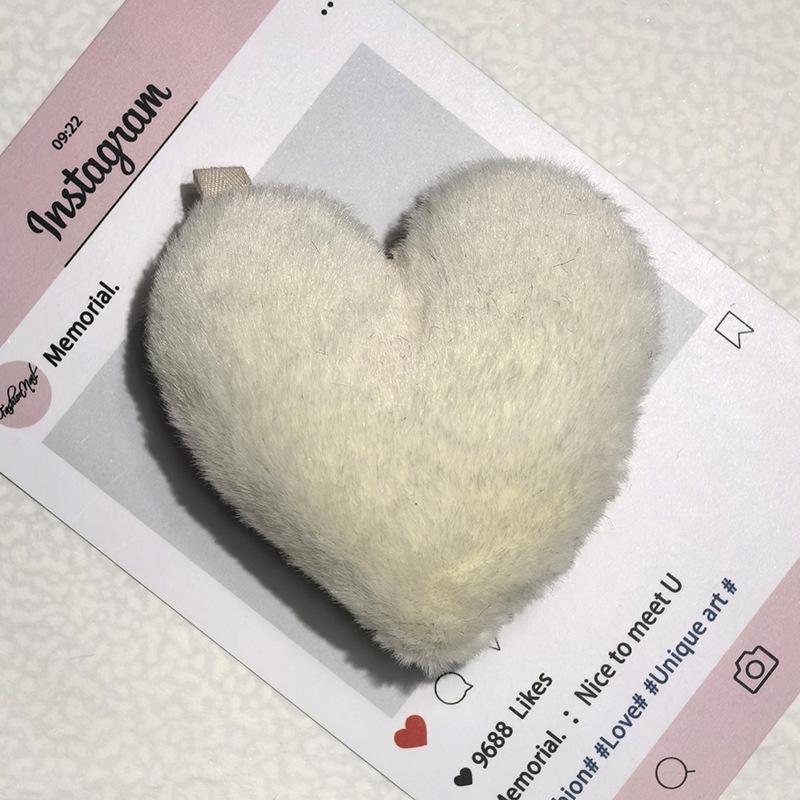 Heart-Shaped Plush Embellishments for DIY Jewelry, Clothing, Bags, & Phones