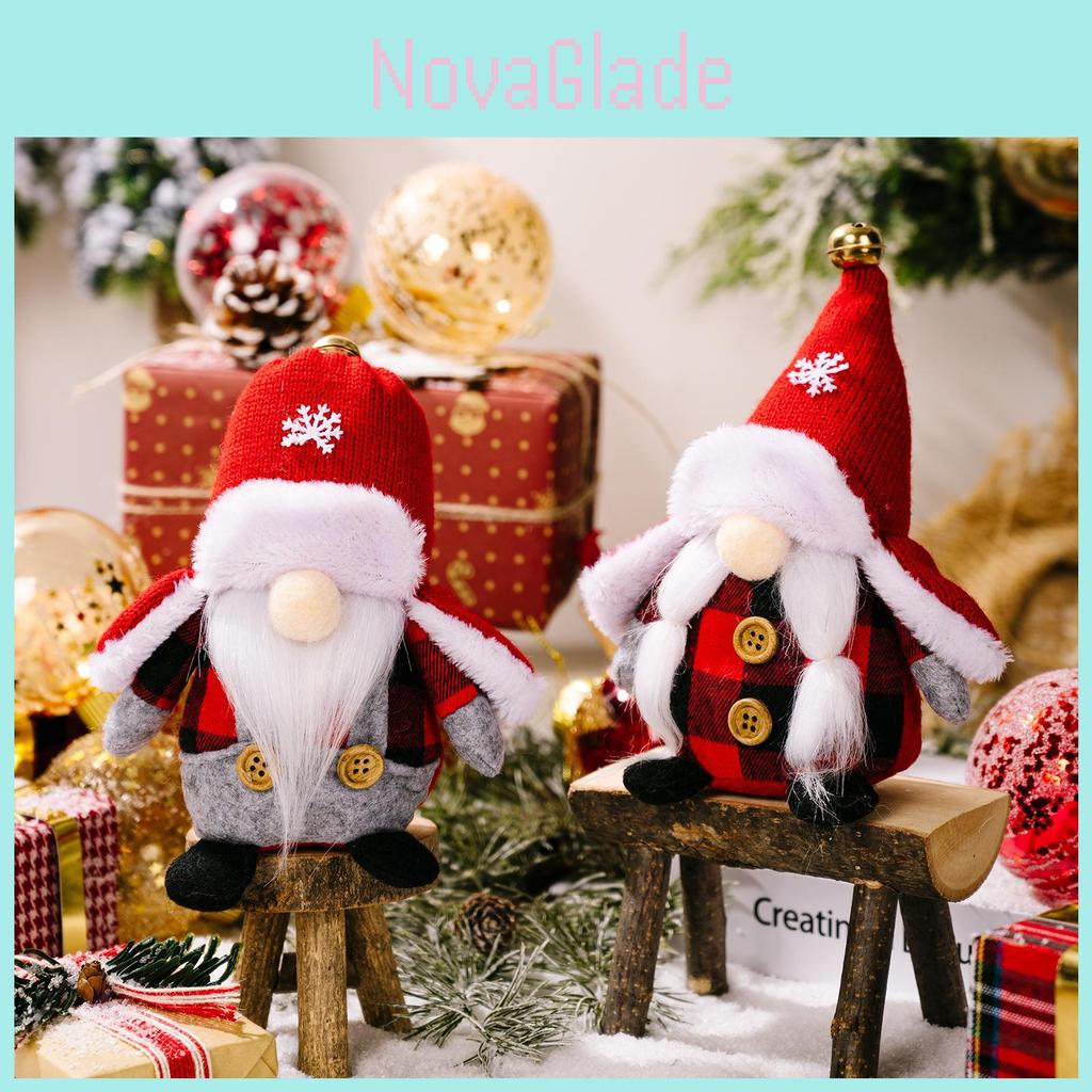 Delightful Christmas Gnome Doll Figurine Festive Holiday Decoration For Home