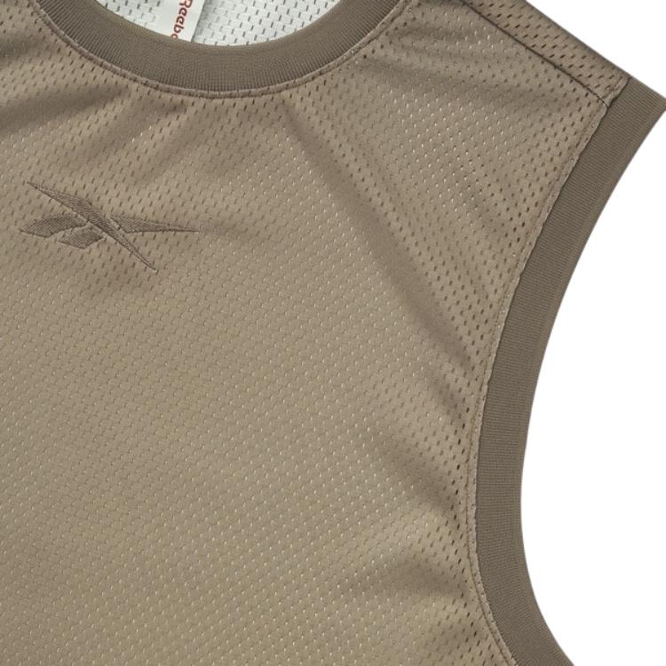 Reebok Hoop Vest U Series Fashion Gradient Retro Sports Casual Loose Round Neck Sleeveless Vest Unisex Tops Light-Khaki 23RMS427UGK0