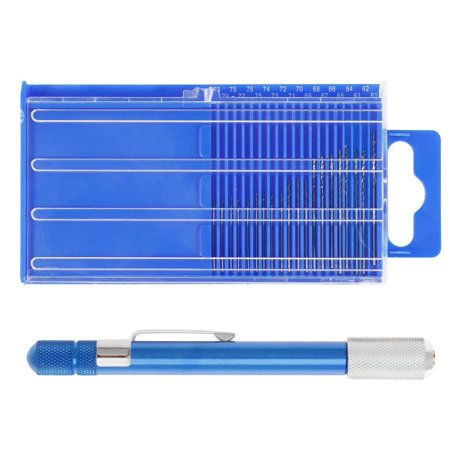 

21/42Pcs Pin Vise Hand Drill Set High Speed Steel Twist Drill Bits Imperial Micro Drill Bit for Woodworking&Electronic Repairing