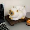Carina Scatola Portatovaglioli Gatto Siamese Decorativa per Scrivania Porta Tovaglioli da Tavolo Impermeabile Resina Contenitore Tovaglioli per Casa Camera da Letto Auto Regalo per Amante dei Gatti