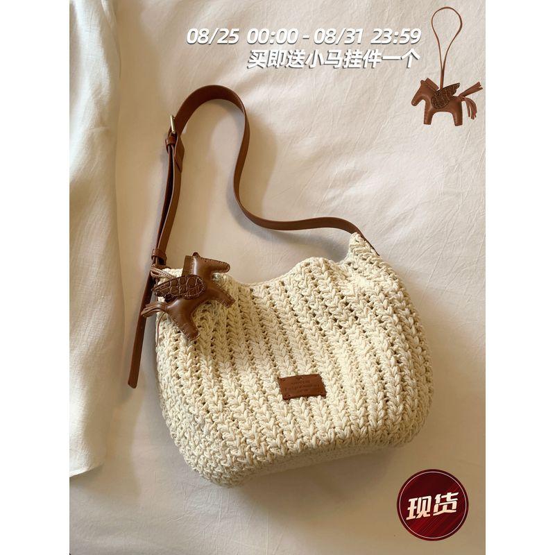 

South Style Chio2nd Cana Clear Sky Bucket Bags Women s Summer Ins Style Woven Bag Casual Shoulder Messenger Bag