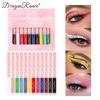 12 Stück/Set Eyeliner Stift Set, Schnelltrocknend, Geschmeidig, Nicht Verschmierend, Ultra-Fein, Langanhaltend, Nicht Verblassend, Präzise Konturen, Party Lidschatten Stift Set
