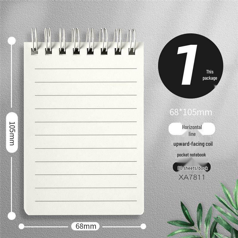 A7 Pocket-Sized Coil-Bound Notebook & Planner with Sticky Notes No Specifications