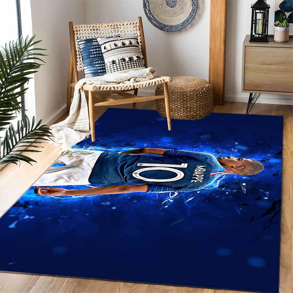 Mbappe Soccer Legend Floor Rug Office Rug Perfect for Study room Outdoor Living Rooms Decorate room Anti-slip Rug Decorate Offices