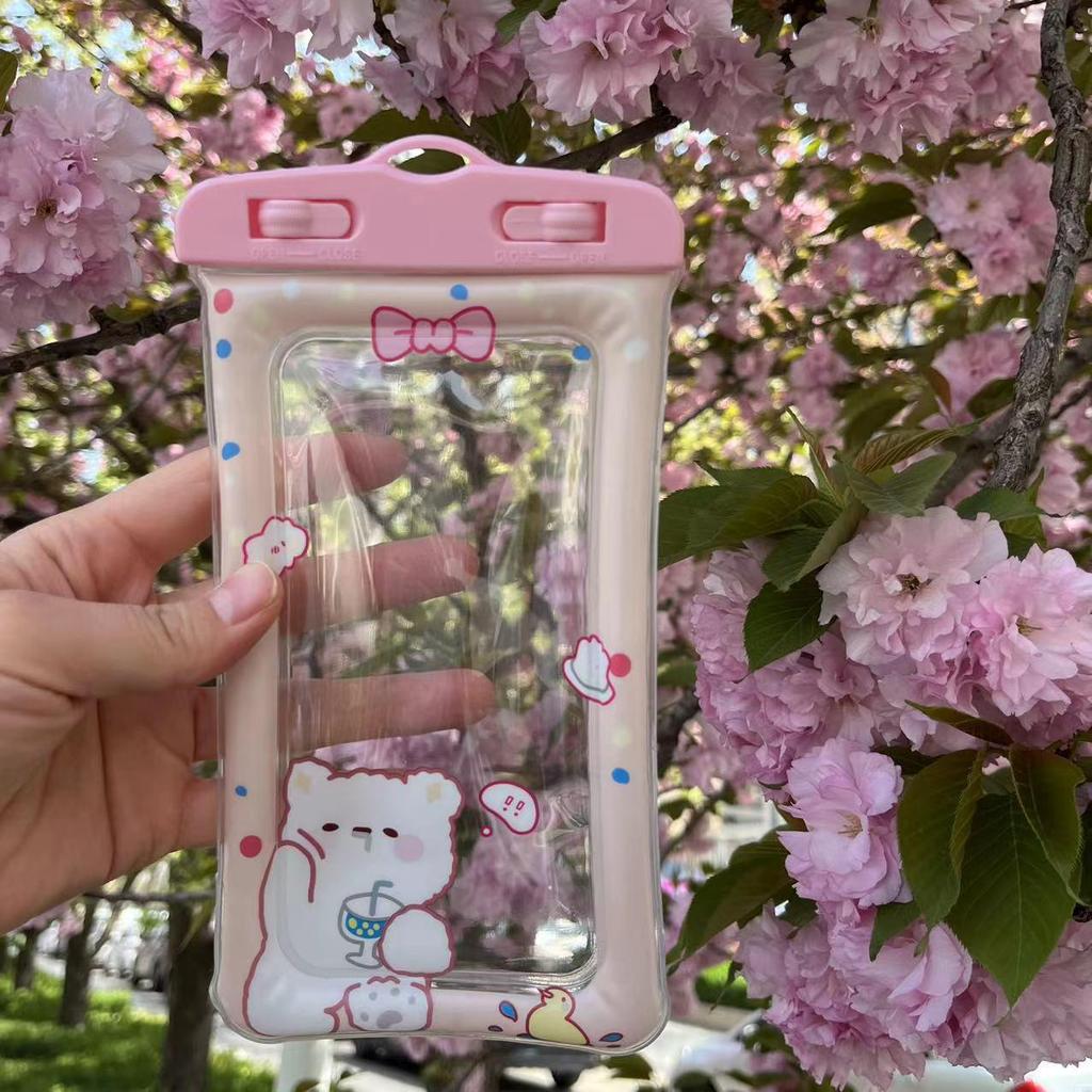 Cartoon Airbag Wasserdichte Handy-Tasche zum Tauchen und für Wasserparks