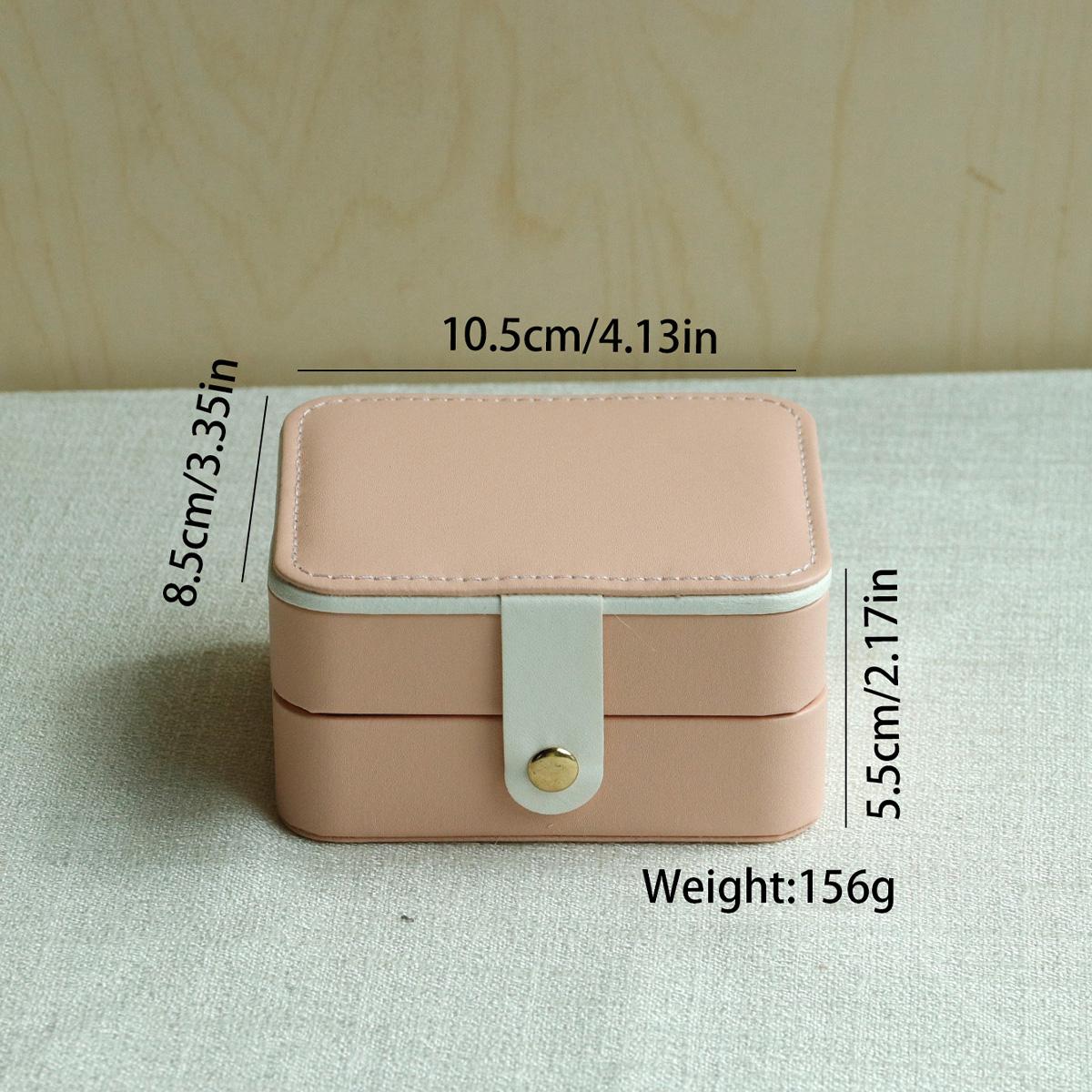 

Portable Jewelry Casket Packaging Box Makeup Organizer For Exquisite Cosmetic Beauty Case Container Graduation Events Gift розовый