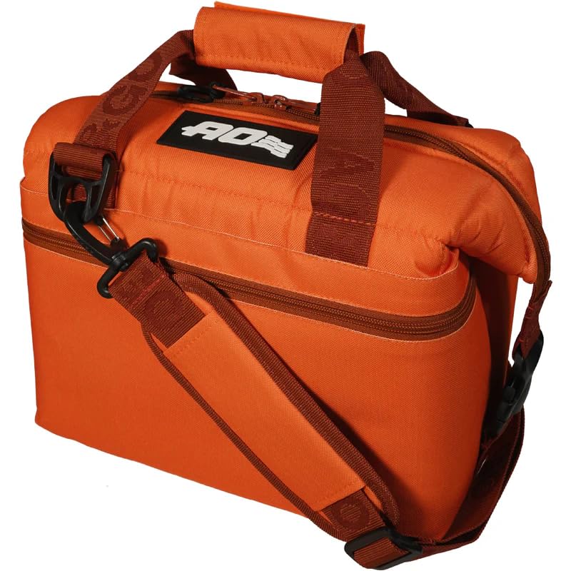 AO Coolers Canvas Soft Insulated Cooler Cooler Bag Japanese 9-Pack Cooler, Tangerine, 8.5L, Lightweight, Box, (Authentic Product) [5-Year Warranty]