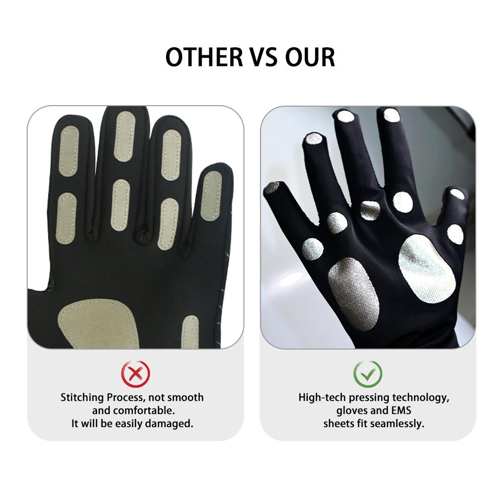 Skin Firming EMS Gloves - Microcurrent Face & Body Toning, Anti-Aging, 10 Modes 35 Levels