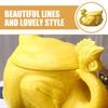 Funny Chicken Design Ceramic Coffee Mug with Lid Microwave Oven Safe Home Office Drink Cup for Tea Water Juice