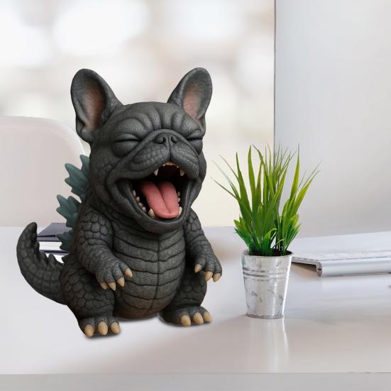 Yousheng Collectible Dog Figurine Handmade Resin Puppy Ornament Desktop Dog Statue for Home Office Desk Bookshelf Dog Lovers Gift
