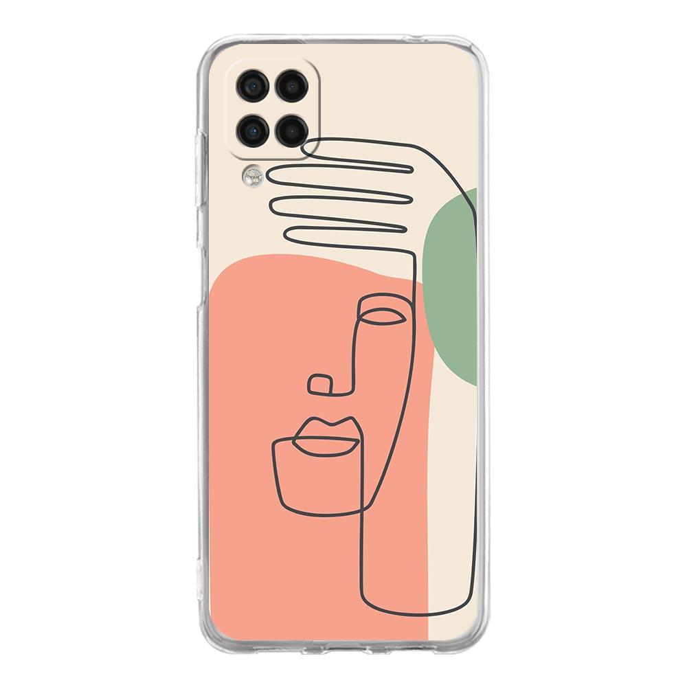 

Чехол для телефона Samsung Galaxy A13 A51 A71 A21S A12 A31 A52 A41 A23 A53 A73 A32 5G A03S, чехол для пар, цветок, одна линия, настенное искусство Samsung A53 5G