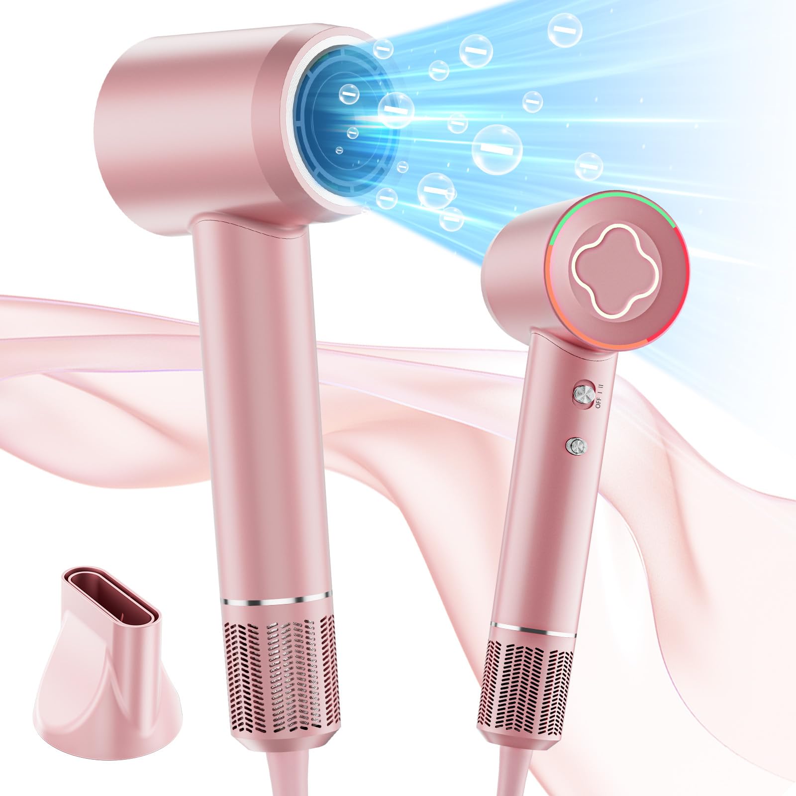 

Large Air AQielev High Speed Hair Quick Overheat Prevention Function 200 Million Negative Low For Japanese Instruction Manual Included Dryer, Volume, розовый