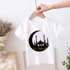 Moon Star Ramadan Printed Kids Shirt Child Ramadan Eid Tshirt Outfit Girls Boys Tops Short Sleeve Tops Islamic Muslim Clothes