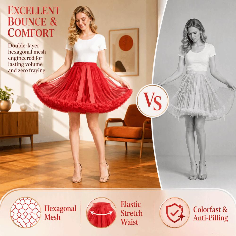 58 Styles Lolita Tutu Skirt 42cm 280g Hexagon Mesh Crinoline No Bone Petticoat Daily Cosplay