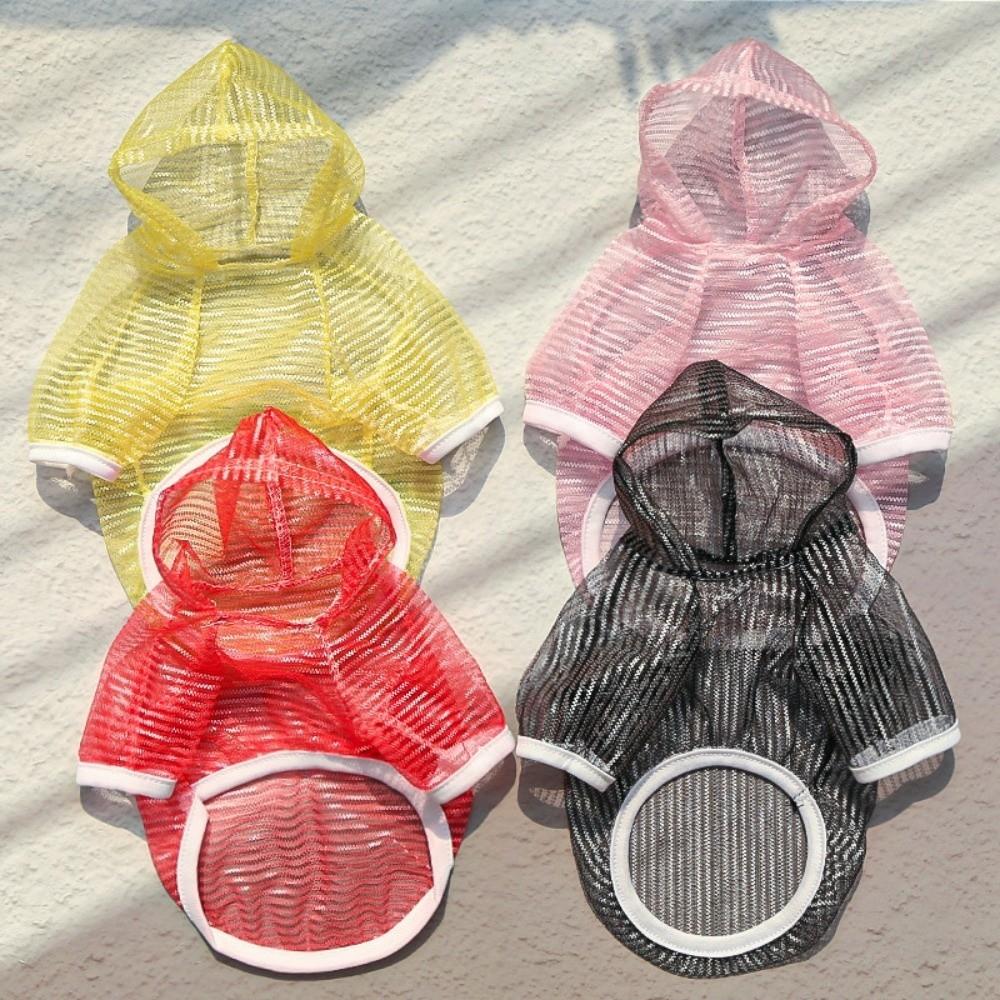 Tissu Fin Maille Vêtements pour Chien Séchage Rapide Protection UV Prévention Moustiques Sweat à Capuche Style Pull Chiot Protection Solaire Chemise
