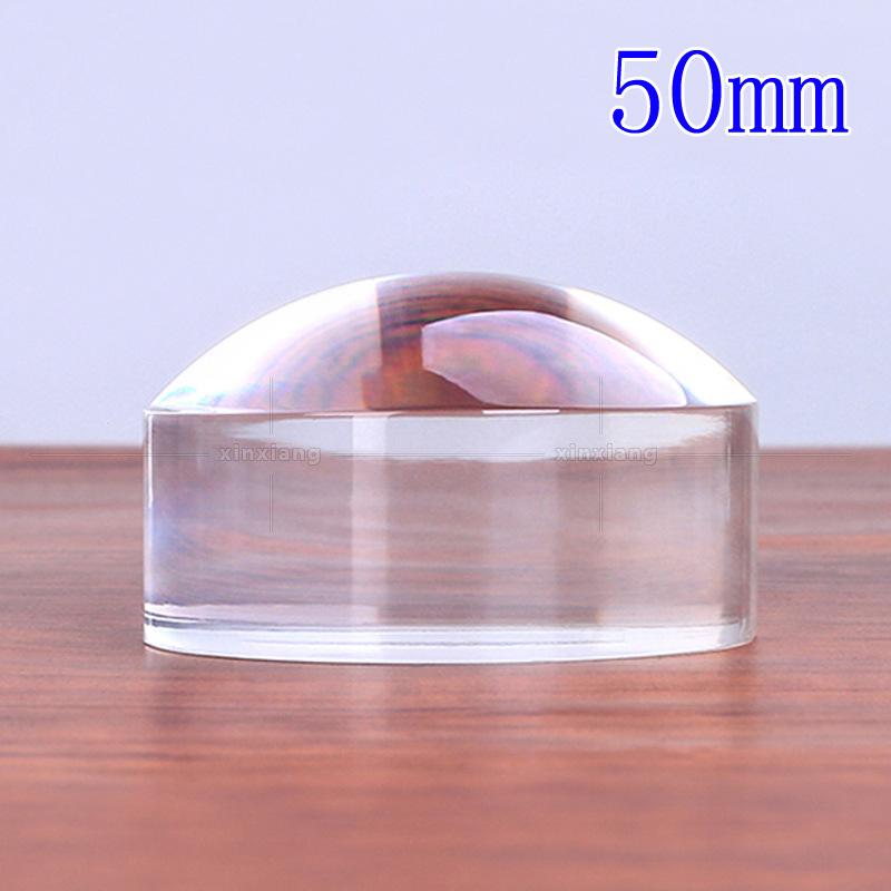 8X Document Paperweight Desktop Decoration Paper Pressing High-Definition Circular Magnifying Glass Paperweight Stone