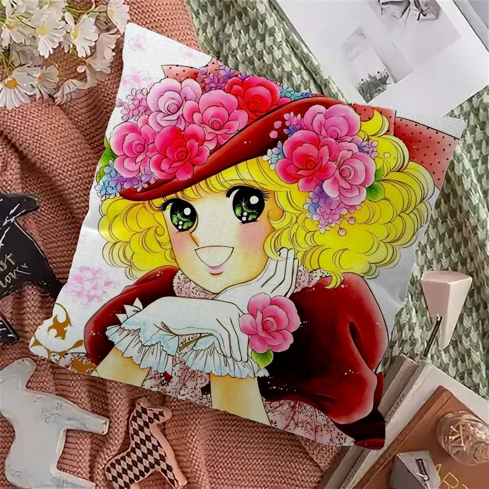 Anime Ccandy Candy Cushion Cover Inches Farmhouse Decor Home Throw Pillow Covers for Couch Decorations