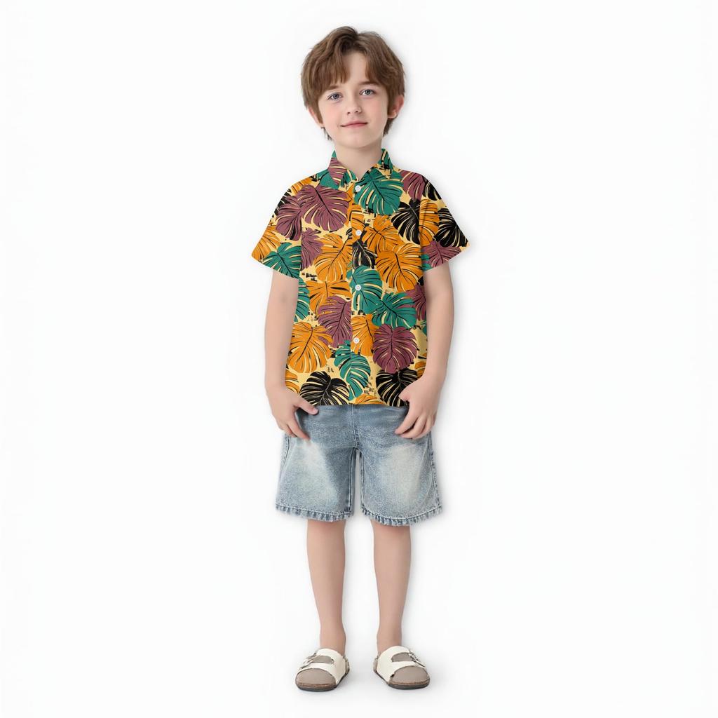 Family Matching Summer Outfits, Hawaiian Vacation Women Beach Dress, Girls Sundress, Men And Boys Button Down Shirt