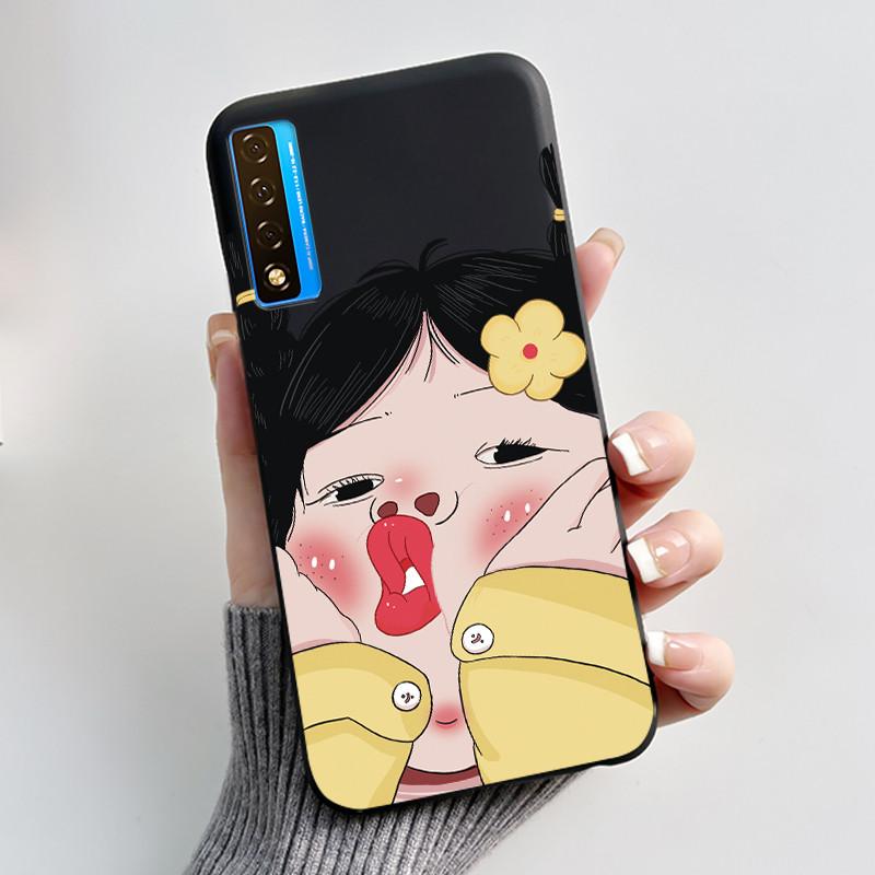 Casing For TCL 20 5G 20L+ 20S 20L Case Aesthetic Cute Cat Astronaut Black Soft Silicone Back Cover For TCL 20 Pro 5G Phone Case