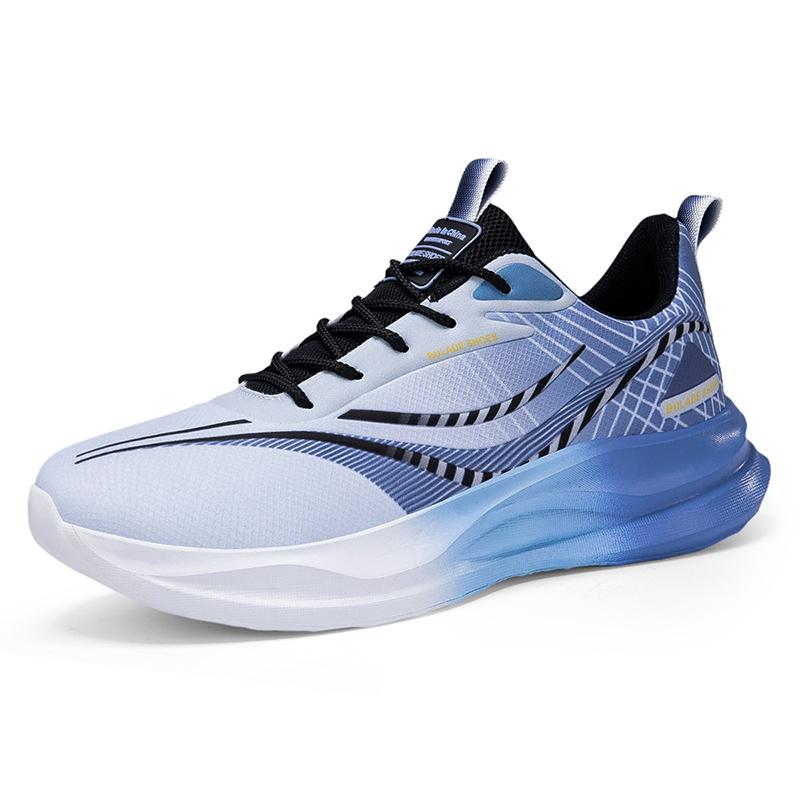 Mens Sneakers Lace Up Cushioning Anti Slip Wear-resistant Outdoor Marathon Sports Running Shoes Casual Walking Shoes for Man