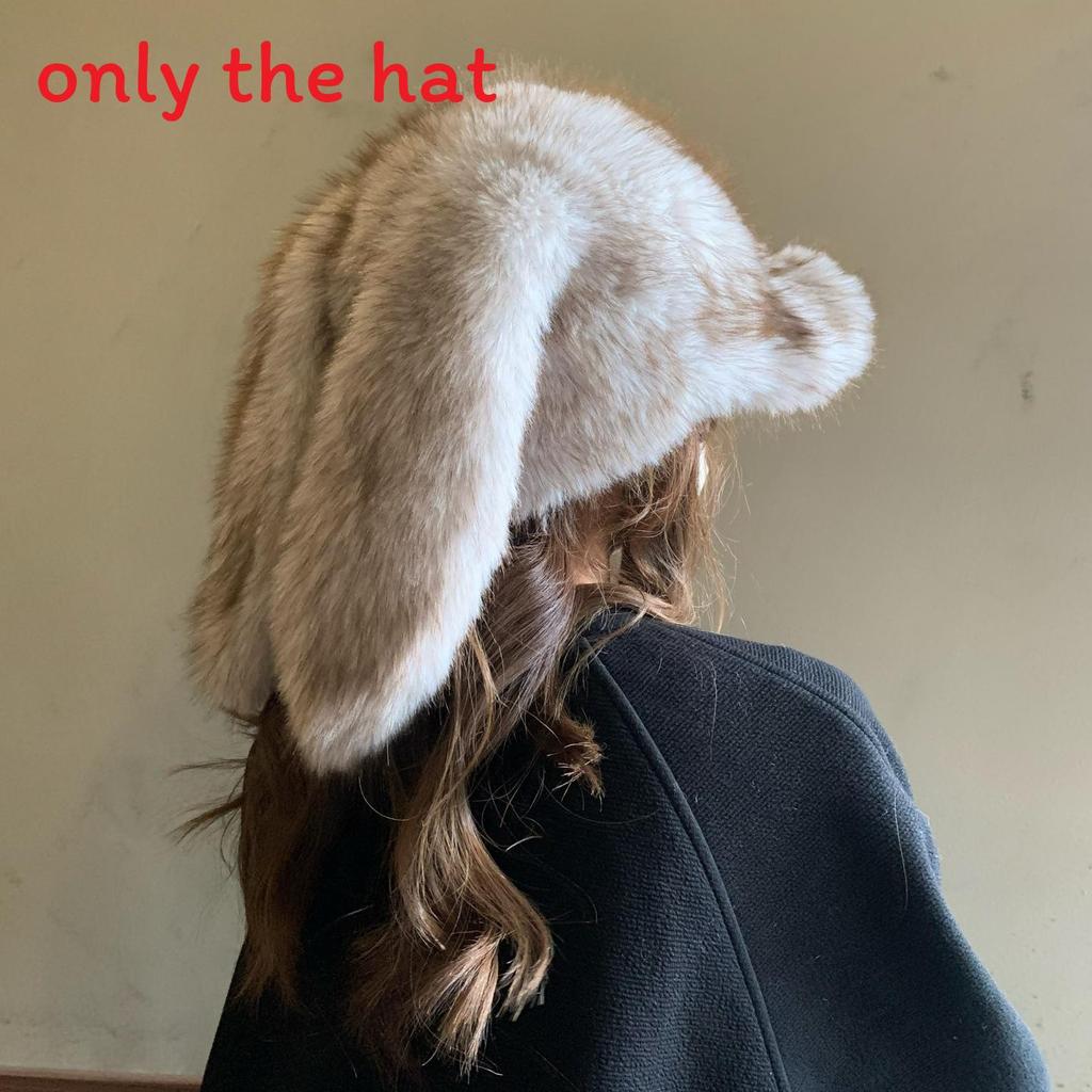 

Japonese Plush Rabbit Ears Baseball Cap With Warmth And Windproof For Winter Fashion Style хаки