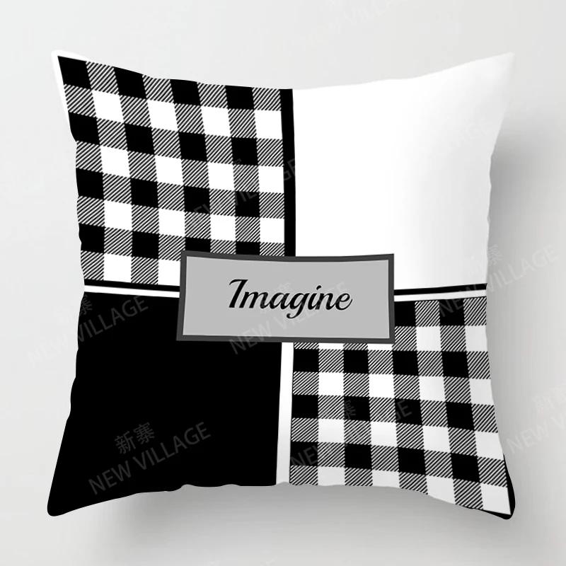 Modern Gray Black Abstract Geometric Cushion Cover Home Decor Pillow Cover Sofa Throw Pillow Cover 45x45 40x40 50x50 60x60