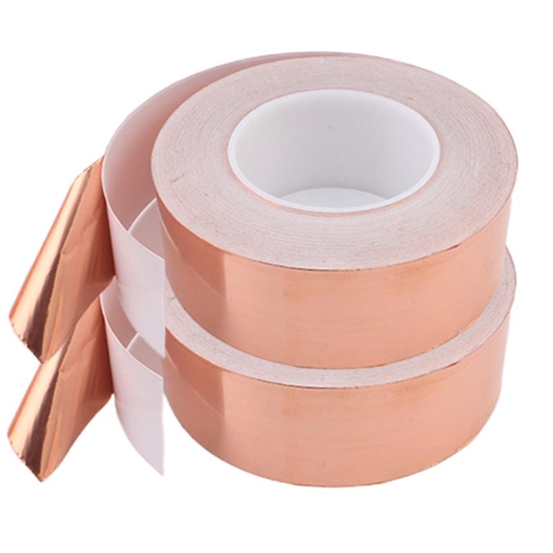 20m Copper Foil Tape Single Sided Conductive Adhesive for Crafts Repair Paper Circuits EMI Shielding Grounding Guitars