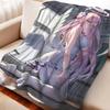 Cartoon Blue Archive Misono Mika Flannel Blanket Cover Warmth Soft Anime Blanket Multifunctional Decor Home Universal Blankets