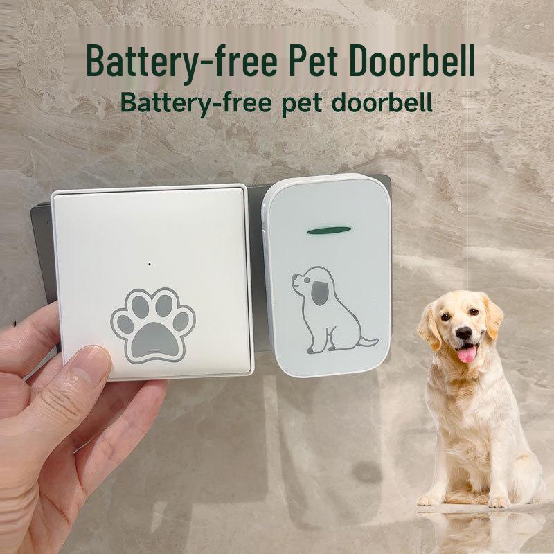 Chenji Wireless Waterproof Pet Doorbell - Self-Powered Entry Bell for Puppies EU Standard
