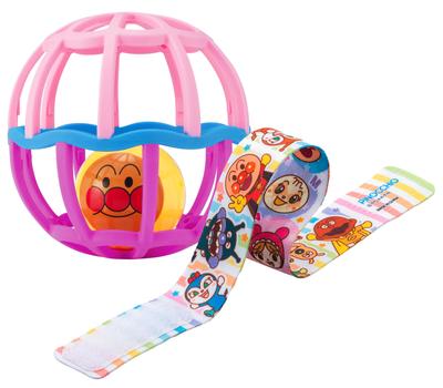 AGATSUMA Anpanman Shaka Shaka Ball with Strap Pink Strap, [2024]
