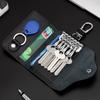2026 Leather Keychain Bag for Men Women Key Holder Organizer Pouch Cow Split Car Key Wallet Housekeeper Key Case Mini Card Bag