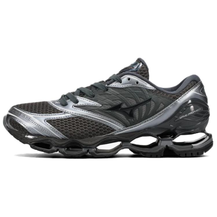 Mizuno Wave Prophecy LS Y2K Pack Unisexové tenisky Černá Černá-Písečná Metalická-Šedá D1GA251103