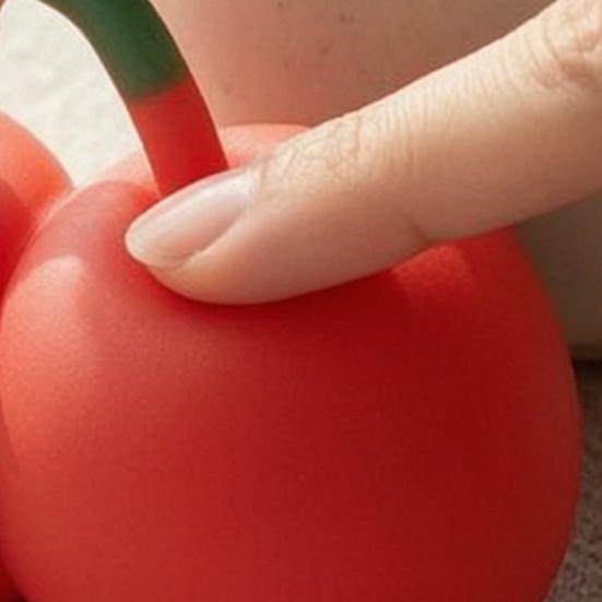 Cherry Stress Relief Toy Realistic Toy Giant Squeeze Fidget Soft Stretchy Simulation Fruit Sensory for Anxiety Portable Reliever