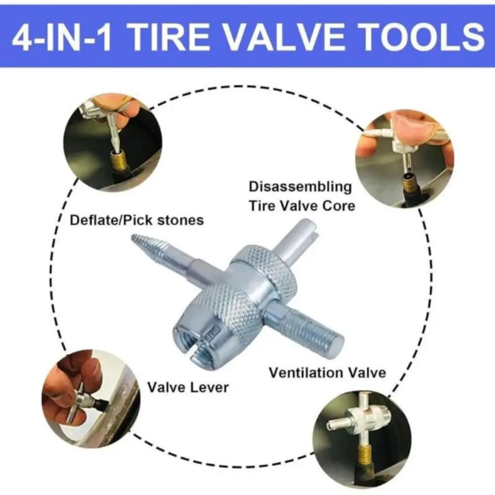 Sturdy Construction Tire Valve Core Tools T-Hook Design Quick Change Tool  Tire Valve Service