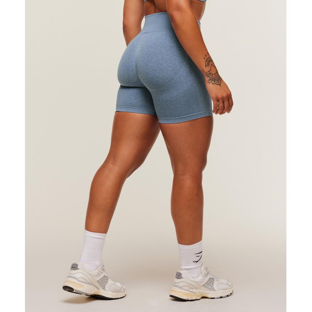 Gymshark Lift Seamless Shorts Worn Blue Peri Blue Marl B6a8i Udss