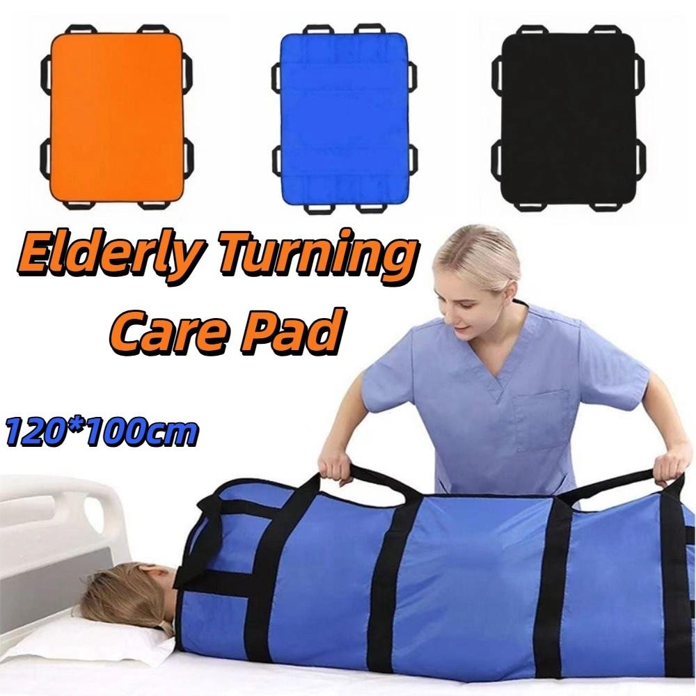 Durable Nylon Fabric Flip Over Care Pad Reinforced Handles Patient Transfer Sheet  Elderly Nursing