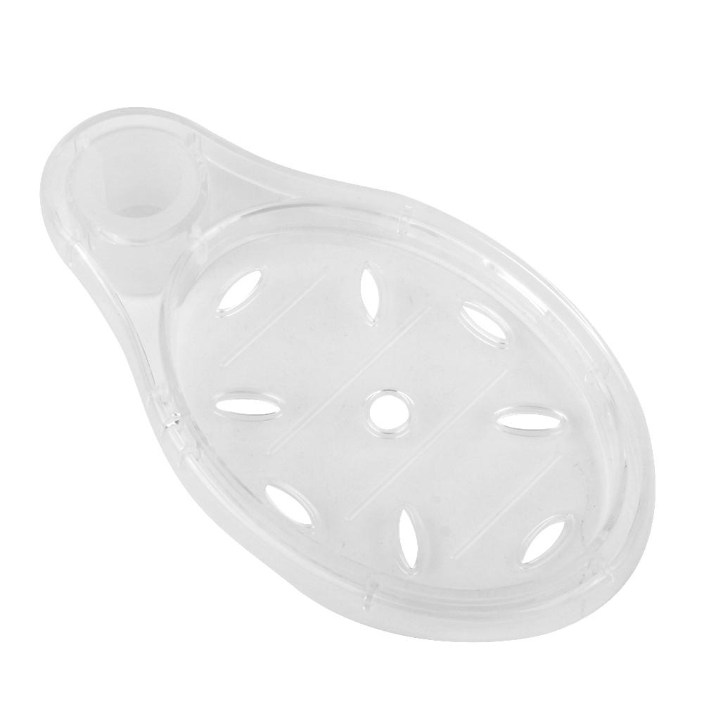 Transparent Round Acrylic Soap Dishes Box Holder Lifting Rod Bathroom Accessories