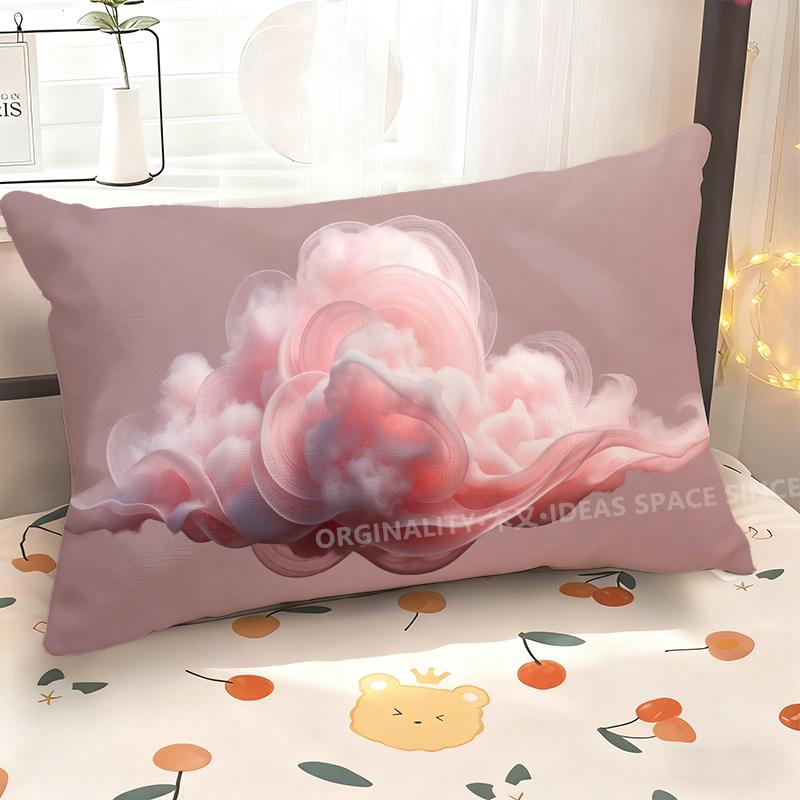 Pink Clouds Pillowcase Decor Suitable For Sofa Bedroom Car Pillow Cover Cushion Rectangular Back Cushion