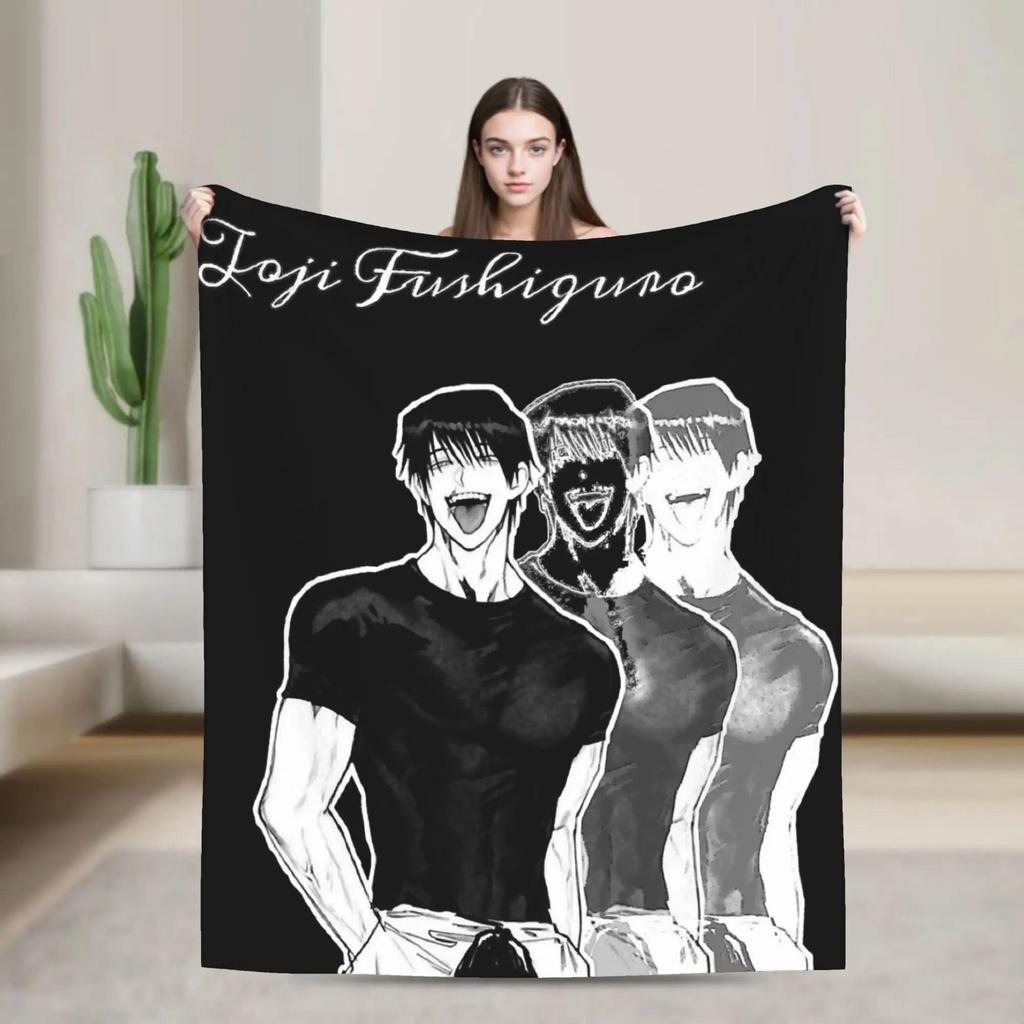 Toxic Toji Japanese Manga Flannel Blanket Soft Autumn Throw for Kids Living Room Street Trend Sofa Bed Cover Bedspread