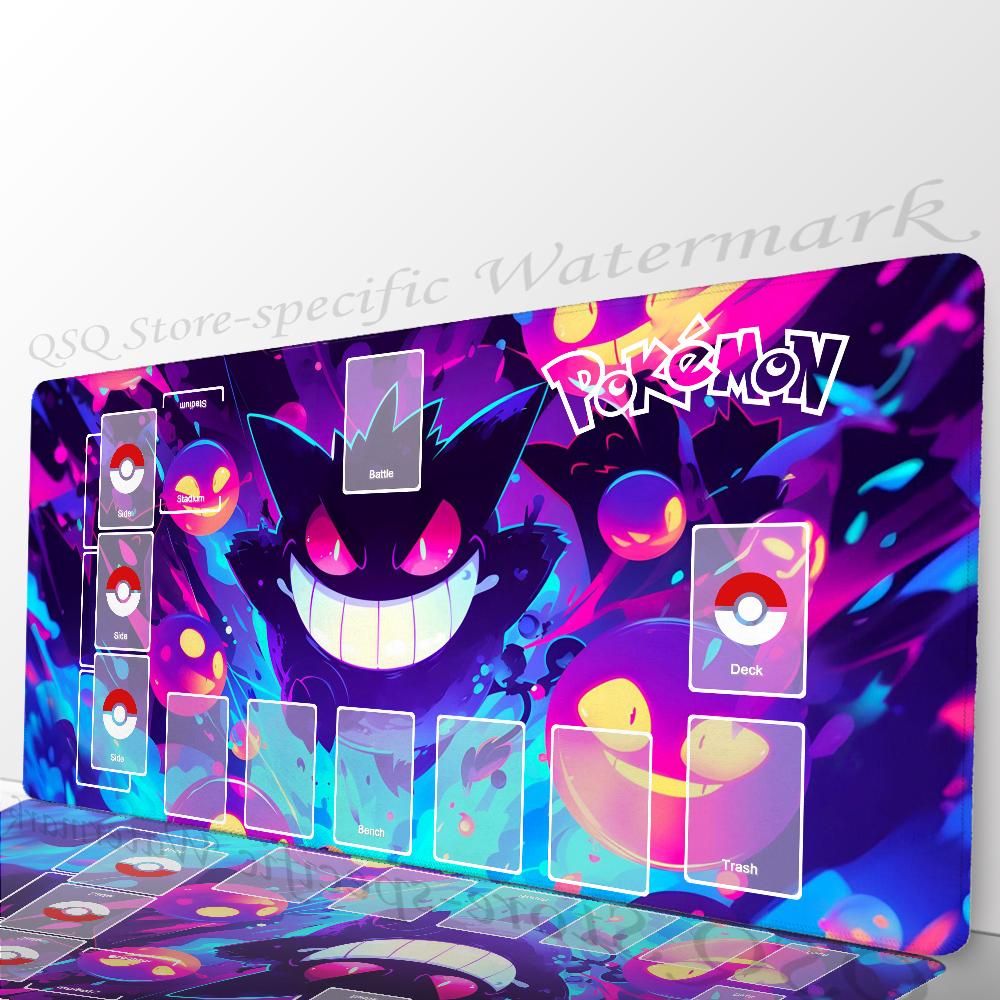 PPokemonGengar Grande Battle Mousepad Mouse Mat Desk Mat With Pad Gaming Accessories Prime Gaming XXL Keyboard Pad Padding M