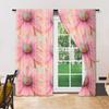 Set Of 2 Versatile Polyester Transparent Curtains Home Decoration Chrysanthemum Floral Use Bedrooms Living Rooms Made Area Window Treatment