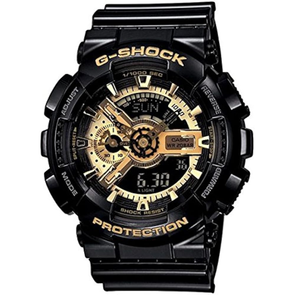 [Casio] CASIO G Shock G-Shock Overseas Model Waterproof Black Gold Black x Gold GA-110GB-1A Watch...