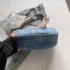 Denim Moon Bag with Colorful Strap Women's Crossbody Bag Fashionable Shoulder Bag Casual Daily Use Design