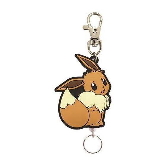 SK Japan Pokemon Rubber Reel Key Chain Eevee Женская фигурка