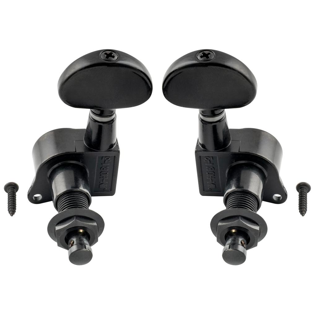 Wilkinson WJN03 Guitar Peg for Electric Black E-Z-LOK L3+R3 Guitar/Acoustic Guitar,