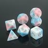 Beautiful Colorful Gaming Dice Collection of 7 Perfect Gift for DND Board Game Accessories Lovers
