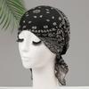Hat Female triangle scarf Pirate hat Headscarf hat Head cap Chemotherapy cap Casual printing Dust hat Ethnic hat