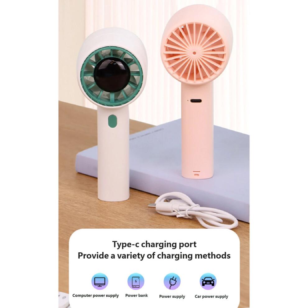 Powerful Handheld Fan Low Noise Cooling Fan for Outdoor,-Green